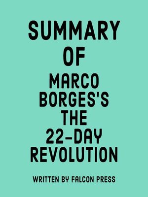 cover image of Summary of Marco Borges's the 22-Day Revolution